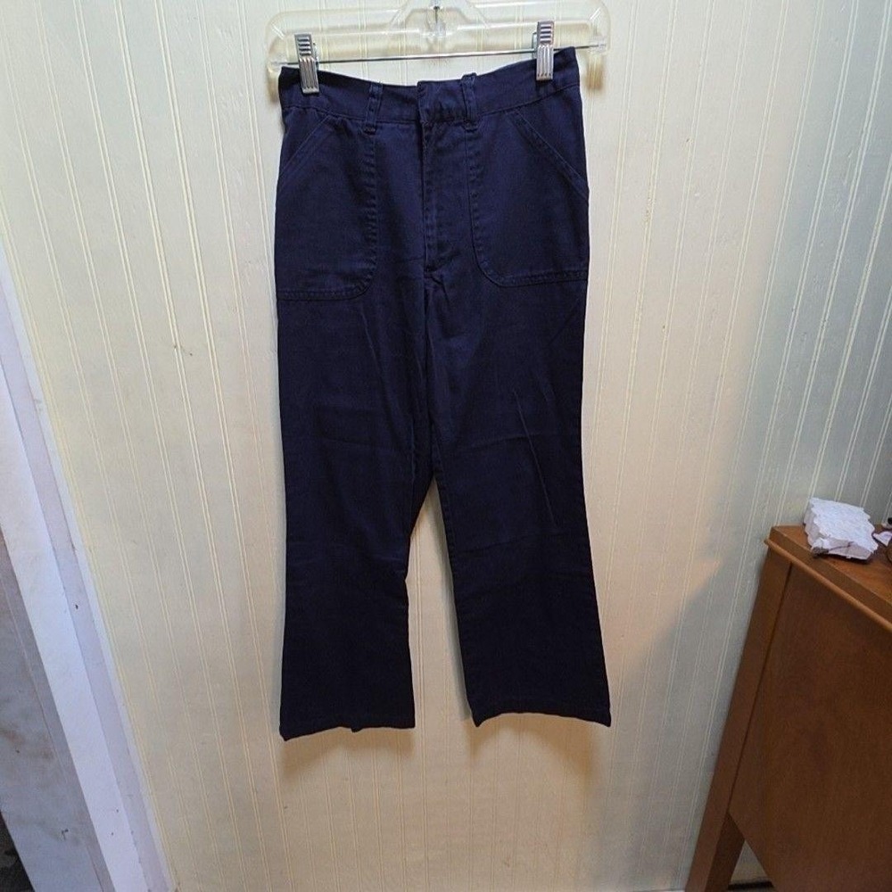 French Toast Pants Kids 12 Blue School Uniform Twill Flat Front Cotton Blend